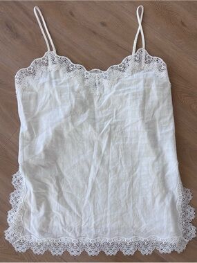 GAP Linen & Lace Tank Top Size Tall Large